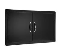 Stanbroil Outdoor Kitchen Doors 36W x 21H Inch BBQ Access Door - Wall Construction Vertical Double Door Flush Mount for Outdoor Kitchen Grilling Station or Commercial BBQ Island - Black