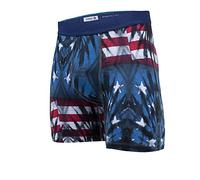 Stance Banner Boxer Brief - Cottonblend - Mid Support (Blue, Large)