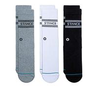 Stance Basics Crew Socks 3 Pack, Multi Cotton Blend Mid-Calf Socks for Men & Women | Cushioned Comfort with Arch Support & Reinforced Heel & Toe | Lightweight & Breathable Socks for Trainers, Medium