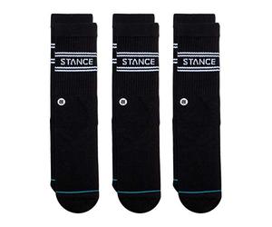 Stance Basics Crew Socks Multi Pack, Black Cotton Blend Mid-Calf Socks for Men & Women | Cushioned Comfort with Arch Support & Reinforced Heel & Toe | Lightweight & Breathable Socks for Trainers