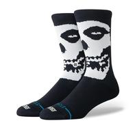 Stance Beware Crew Socks Misfits Black Punk Rock Skull Calf Medium