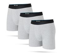 Stance Boxer Brief Underwear 3-Pack for Men, Heather Grey, S