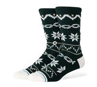 Stance Break The Season Crew Socks Pine Black Patterned Calf Socks Medium
