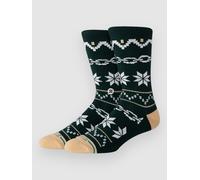 Stance Break The Season Crew Socks Pine Black Patterned Calf Socks Medium
