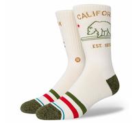 STANCE CALIFORNIA REPUBLIC 2 CREW SOCKS.NEW WHITE BEAR CUSHION ARCH SUPPORT W26