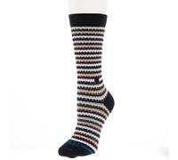 STANCE CHICLETS WAFFLE KNIT CREW SOCKS.STRIPED CUSHION PATTERN CALF UK 6-13 W25