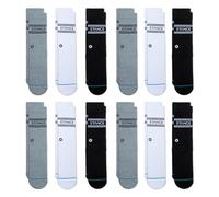 Stance Crew Sock - Basics - 12 Pack (Multi, Small)