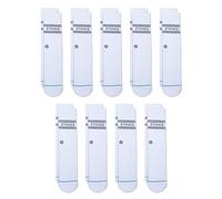 Stance Crew Sock - Basics - 9 Pack (White, Large)