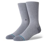 Stance Sports Crew Socks – Icon – Grey – Size M