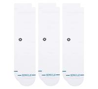 Stance Crew Sock - Icon - 3 Pack (Medium, White)