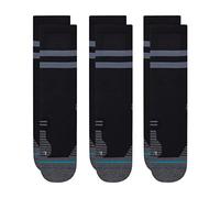 Stance Crew Sock - Run Light - Feel 360 x Infiknit - 3 Pack (Black, Medium)
