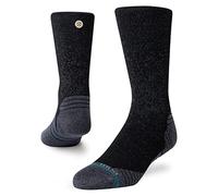 Stance Crew Sock - Run - Merino Wool Socks - Feel 360 x Infiknit (Black, Medium)