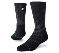 Stance Run Light Crew Performance Black Cushioned Calf Sock, Small