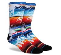 STANCE Crew Socks - Wade Collection Palm Stripe, Large (35" - 38")