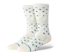 Stance Crew Socks - Wade Collection PALM TWIST, White, Large (35'' - 38'')