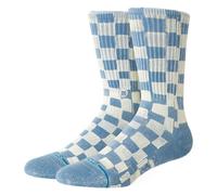 Stance Cruzer Crew Socks Blue Checked Patterned Calf Large