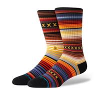 STANCE Curren Crew Socks Indigo Striped Patterned Calf Large