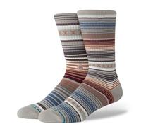 Stance Curren Crew Socks Multi Striped Calf Socks Large