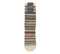 Stance Curren Crew Socks Tan Brown Multi Striped Patterned Calf Large