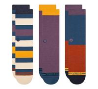 Stance Dexter 3 Pack Crew Socks Multi Striped Patterned Calf Large