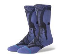 Stance Draper Crew Socks Indigo Blue Patterned Calf Medium