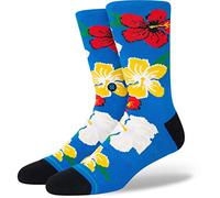 Stance Flower Picker Crew Socks Blue Hawaii Exclusive Crew Floral UK Size 6-8.5
