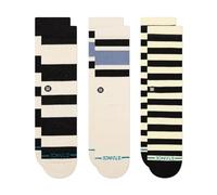 Stance Fred 3 Pack Crew Socks | Cream & Black