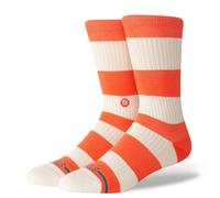 Stance Fred Crew Socks Indigo Black Striped Patterned Calf Medium