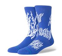 Stance Glacier Crew Socks Cobalt Blue Patterned Calf Medium