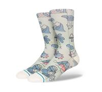 Stance Hunger Crew Socks Sage Patterned Calf Large