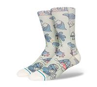 Stance Hunger Crew Socks Sage Patterned Calf