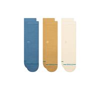 Stance - Icon 3 Pack Socks In Blue & Beige - L