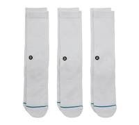 STANCE ICON 3 PACK SOCKS.NEW WHITE MULTIPACK ARCH SUPPORT CUSHIONED CALF W26