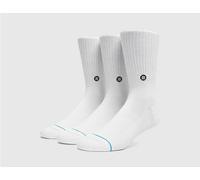 STANCE ICON 3 PACK SOCKS.WHITE ARCH CUSHIONED CREW CALF SIZE UK 6 - 16 CALF W25