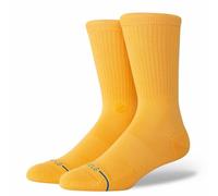 Stance Icon Crew Socks Daisy Yellow Classic Calf | All Day Comfort, Targeted Cushioning, Seamless Toe, Arch Support, Stay Put Fit