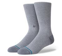 STANCE - Icon Crew Socks - Grey Heather - Unisex Casual Crew Socks