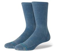 Stance Icon Dyed Crew Socks Sea Blue Cushioned Calf Socks Large