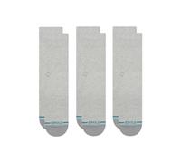 Stance - Icon Pack Of 3 Greyheather - Socks - grey - L - 77% Cotton, 16% Polyester, 4% Elastane, 3% Polyamide L