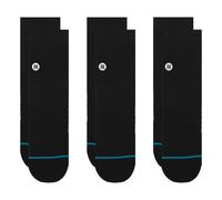 Stance Men's Crew 3 pack Socks ~ icon quarter black Large