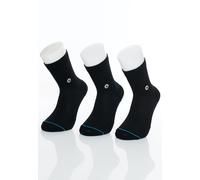Stance - Icon Quarter Pack Of 3 Black - Socks - black - L - 77% Cotton, 16% Polyester, 4% Elastane, 3% Polyamide L