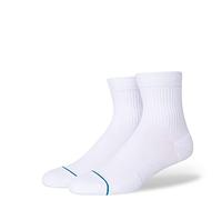 Stance Icon Quarter Sock (White, Medium)