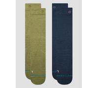 Stance Iconic Mid Poly Snow 2 Pack Tech Socks chive L