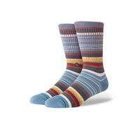 Stance Jorongo Pop Crew Socks Windward Blue Striped Calf Socks