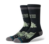 Stance Joshua Tree Crew Socks National Parks Black Patterned Cushioned Calf Socks Large
