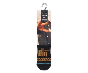 Stance King Of NY Crew Socks Biggie Notorious B.I.G Black Large Calf UK Sizes 8-12.5