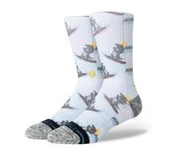 STANCE LATER GATOR SURF CREW SOCKS.MULTI PATTERNED BLUE CUSHIONED CALF S26