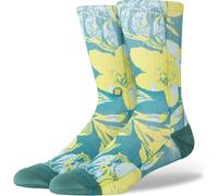 STANCE Lihue Crew Socks Fuschia Floral Patterned Calf Socks