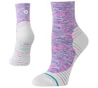 Stance Marshy Quarter Socks Light Cushioning Fuschia Purple Patterned Performance Running Ankle Socks Medium