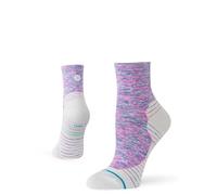 Stance Marshy Quarter Socks Light Cushioning Fuschia Purple Patterned Performance Running Ankle Socks Medium