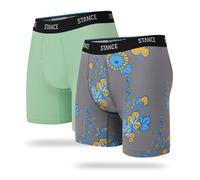 STANCE MENS 2 PACK BOXER BRIEF.NEW BLOOMBOX TWO PAIRS PATTERNED UNDERWEAR W25